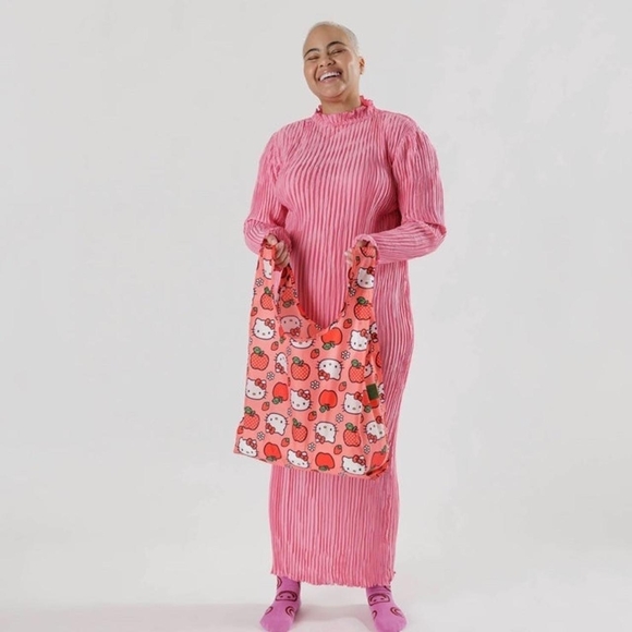 BAGGU Handbags - BAGGU Pink Hello Kitty & Strawberry Printed Tote